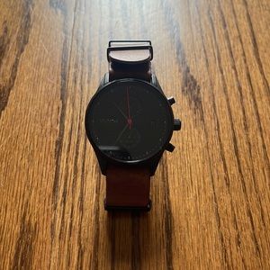 MVMT Mens Leather Adjustable Strap Watch